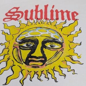 Sublime White Tee Shirt Vibrant Yellow Sun Graphic 2XL